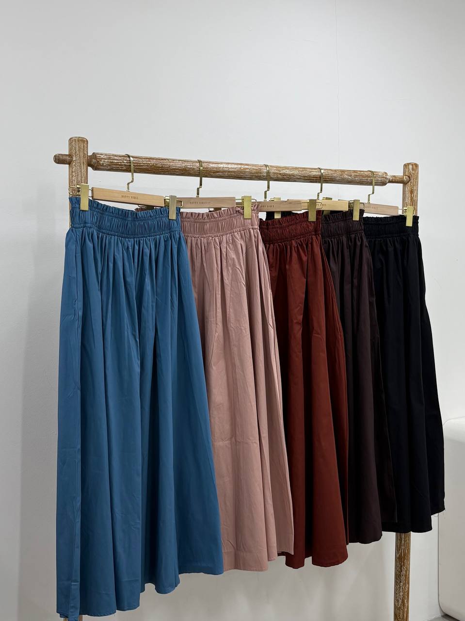 Smocked Waist Cotton Skirt