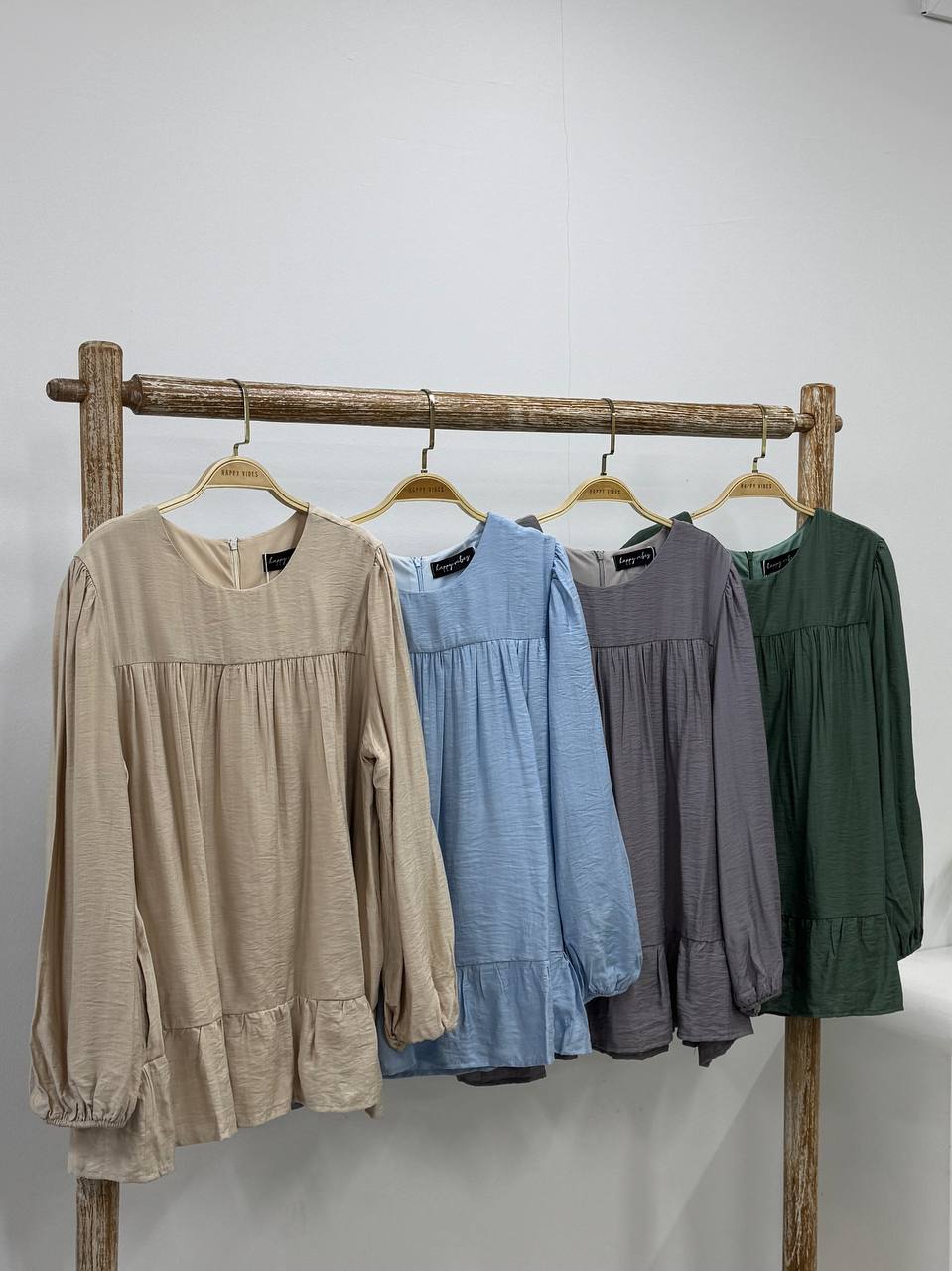 Sofia Plain Ruffles Top Pockets