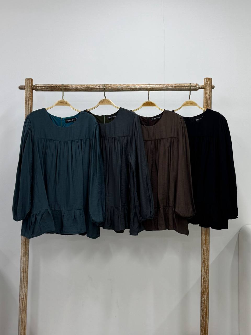 Sofia Plain Ruffles Top Pockets