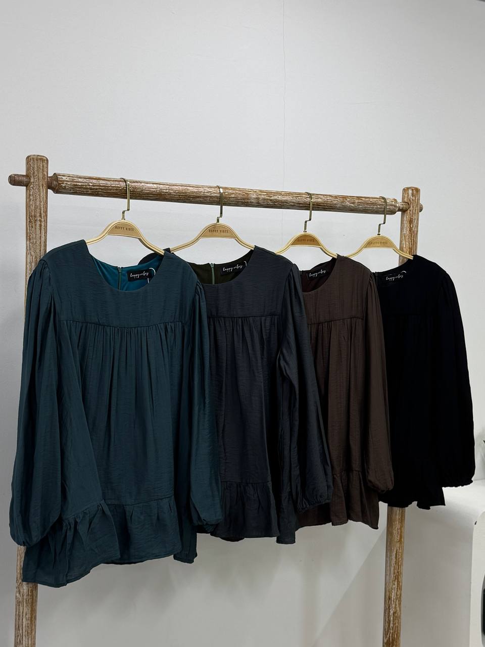 Sofia Plain Ruffles Top Pockets