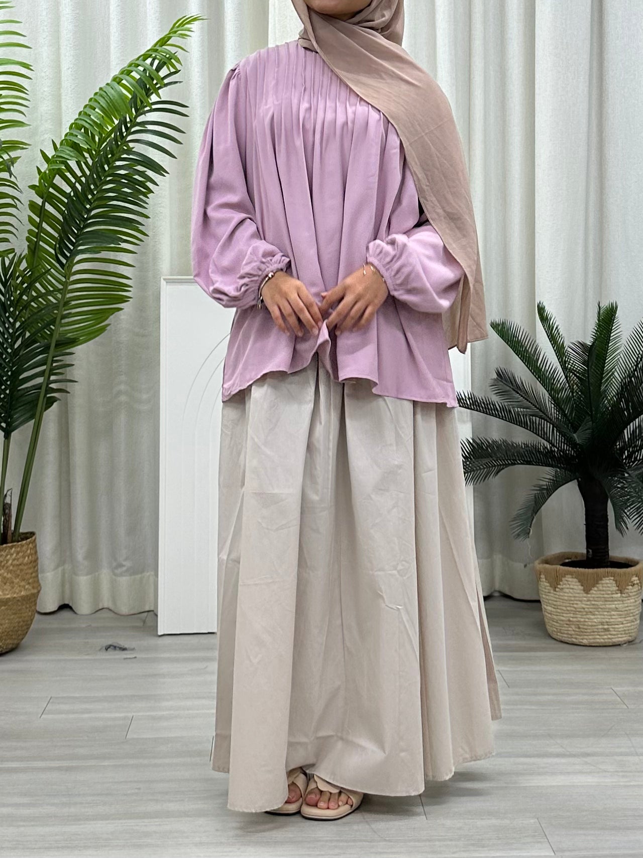 Rina Pleats Polyester Top Soft