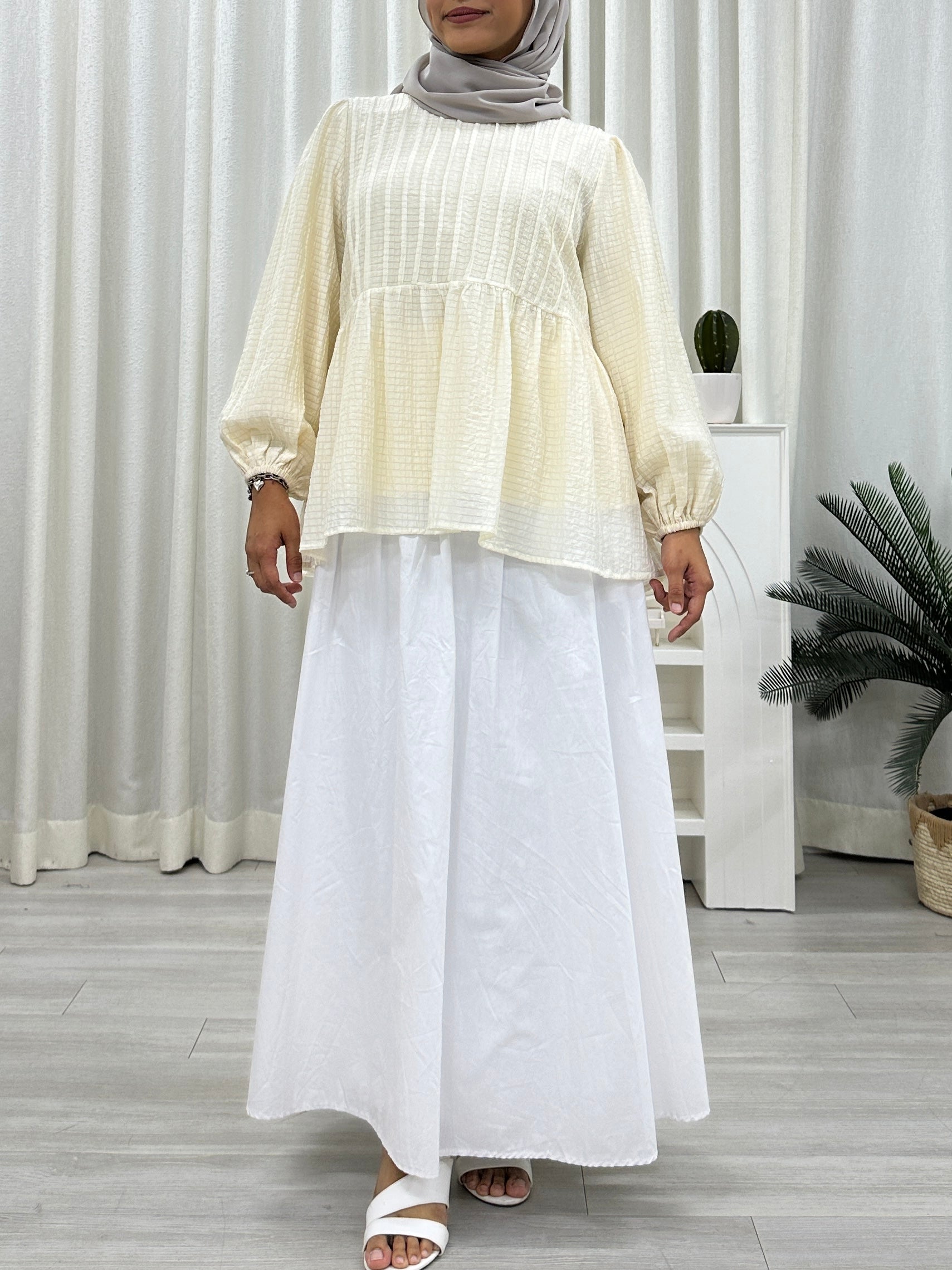 Doll Pleats Peplum Top