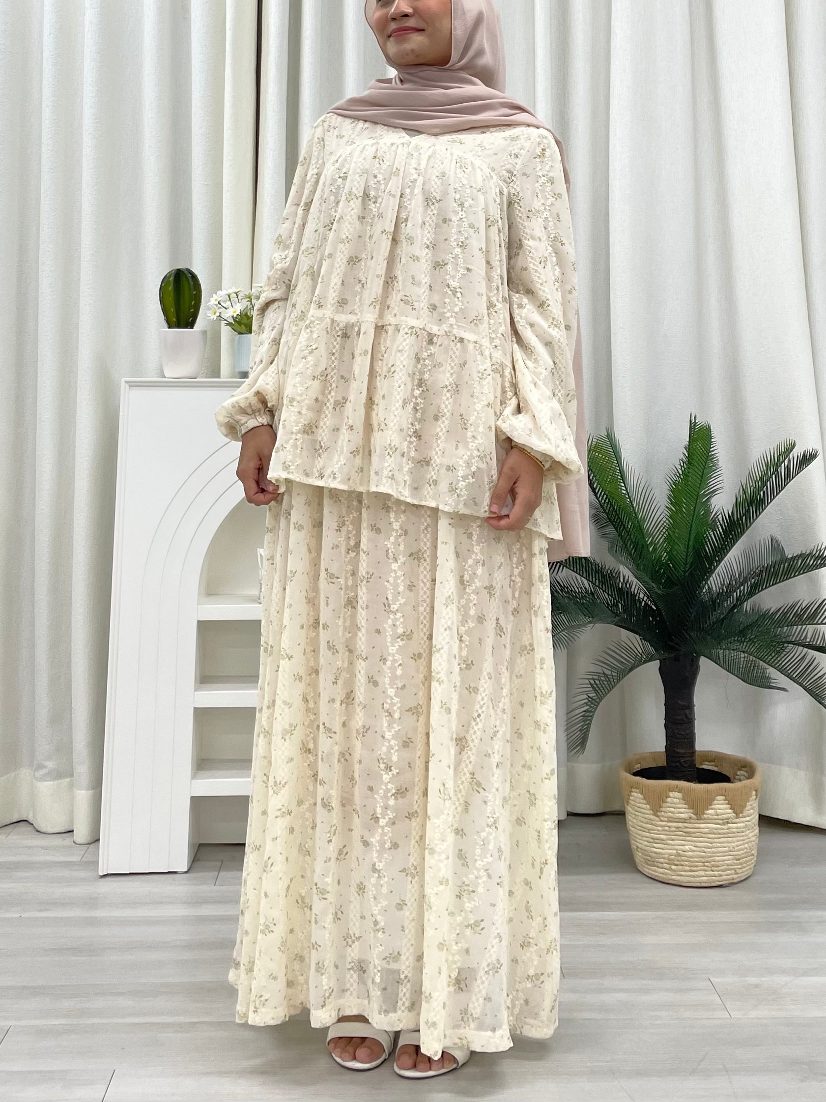 Tiers of Grace Elegant Skirt Set