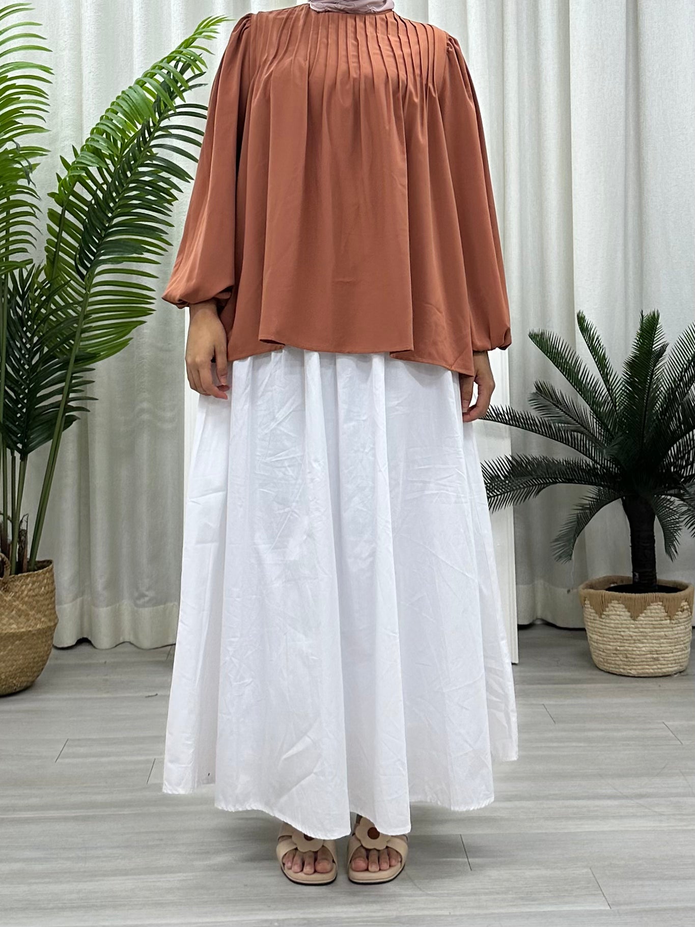 Rina Pleats Polyester Top Soft