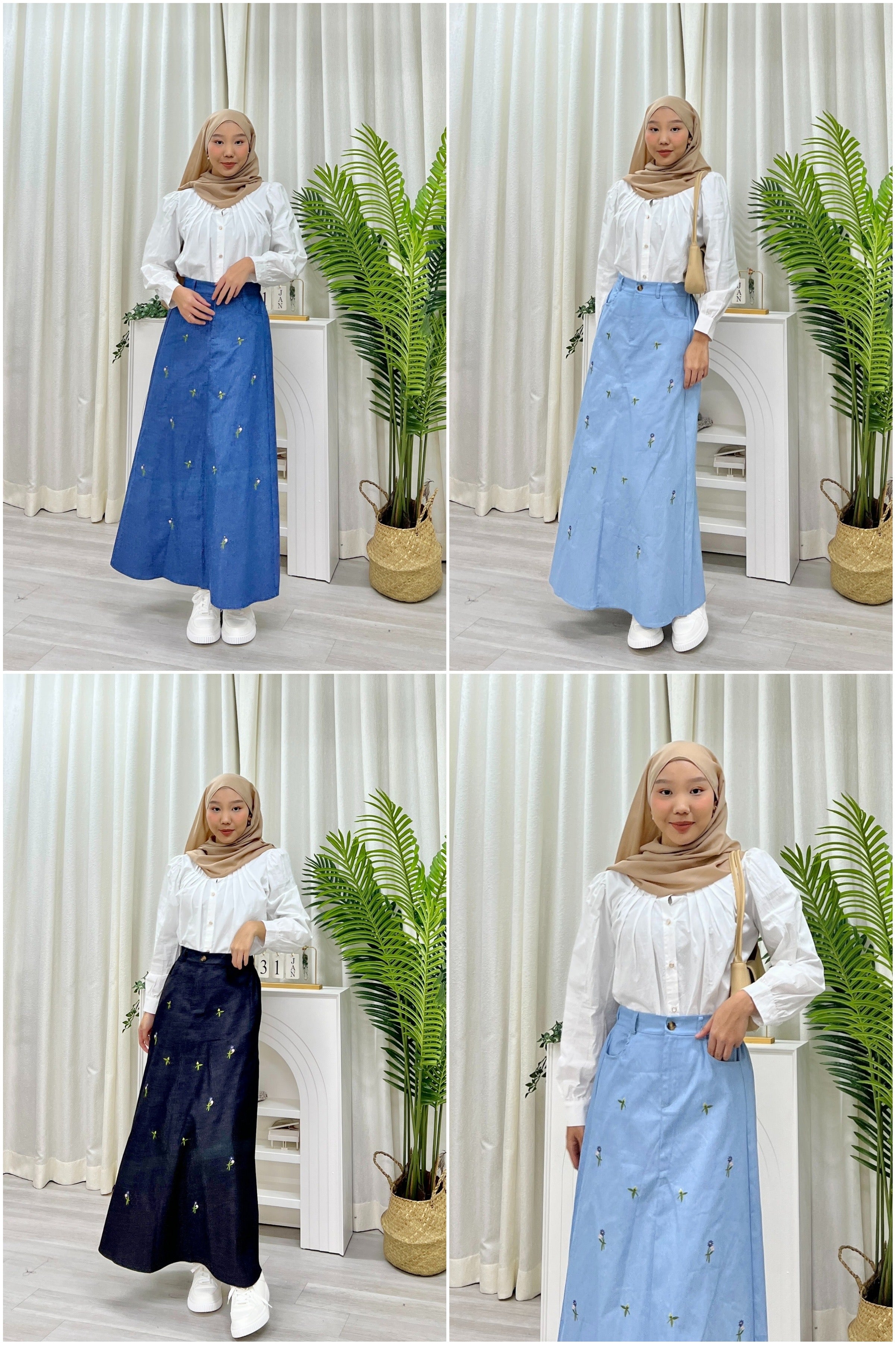 Lily Spring Denim Skirt