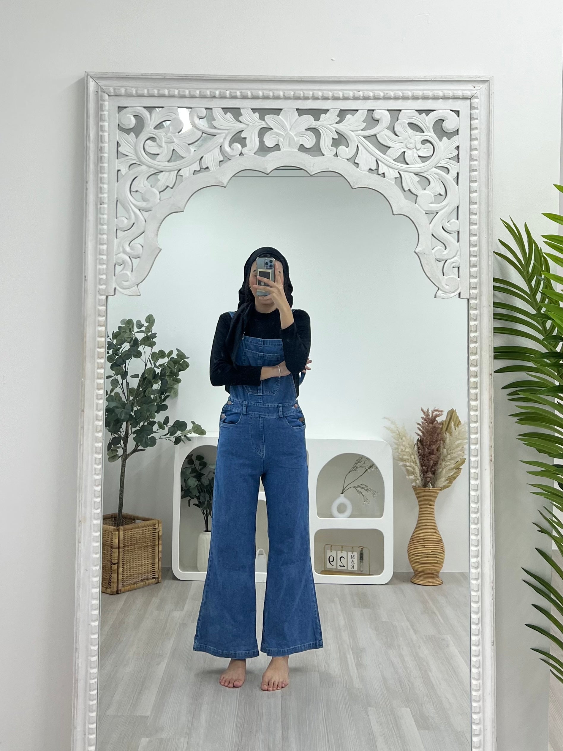 Denim Pinafore Overalls