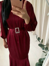 Load image into Gallery viewer, Smooth Satin Tiered Dress
