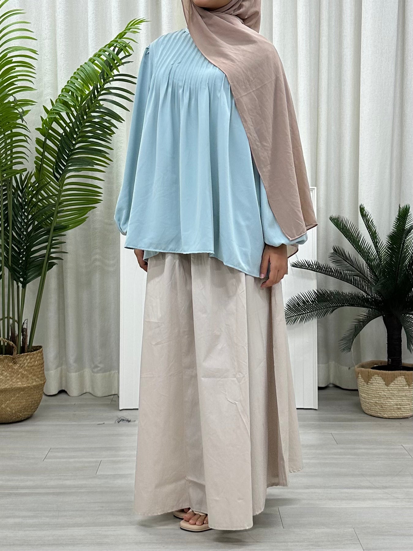 Rina Pleats Polyester Top Soft
