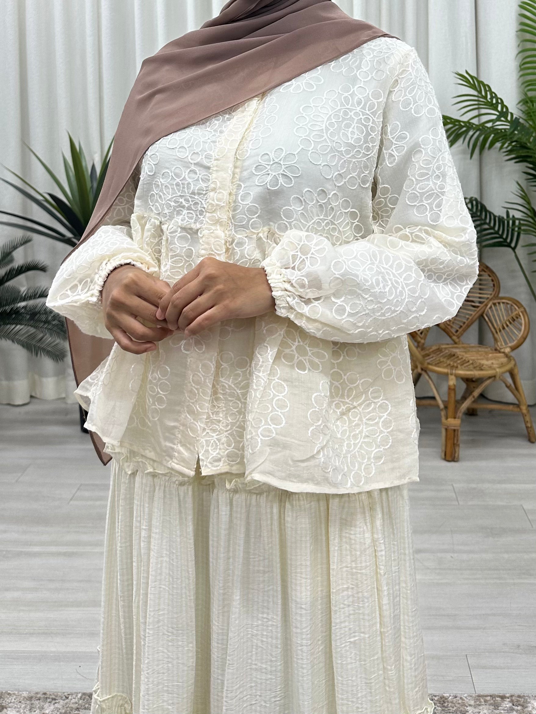 Rumi Embroidered Petals Top