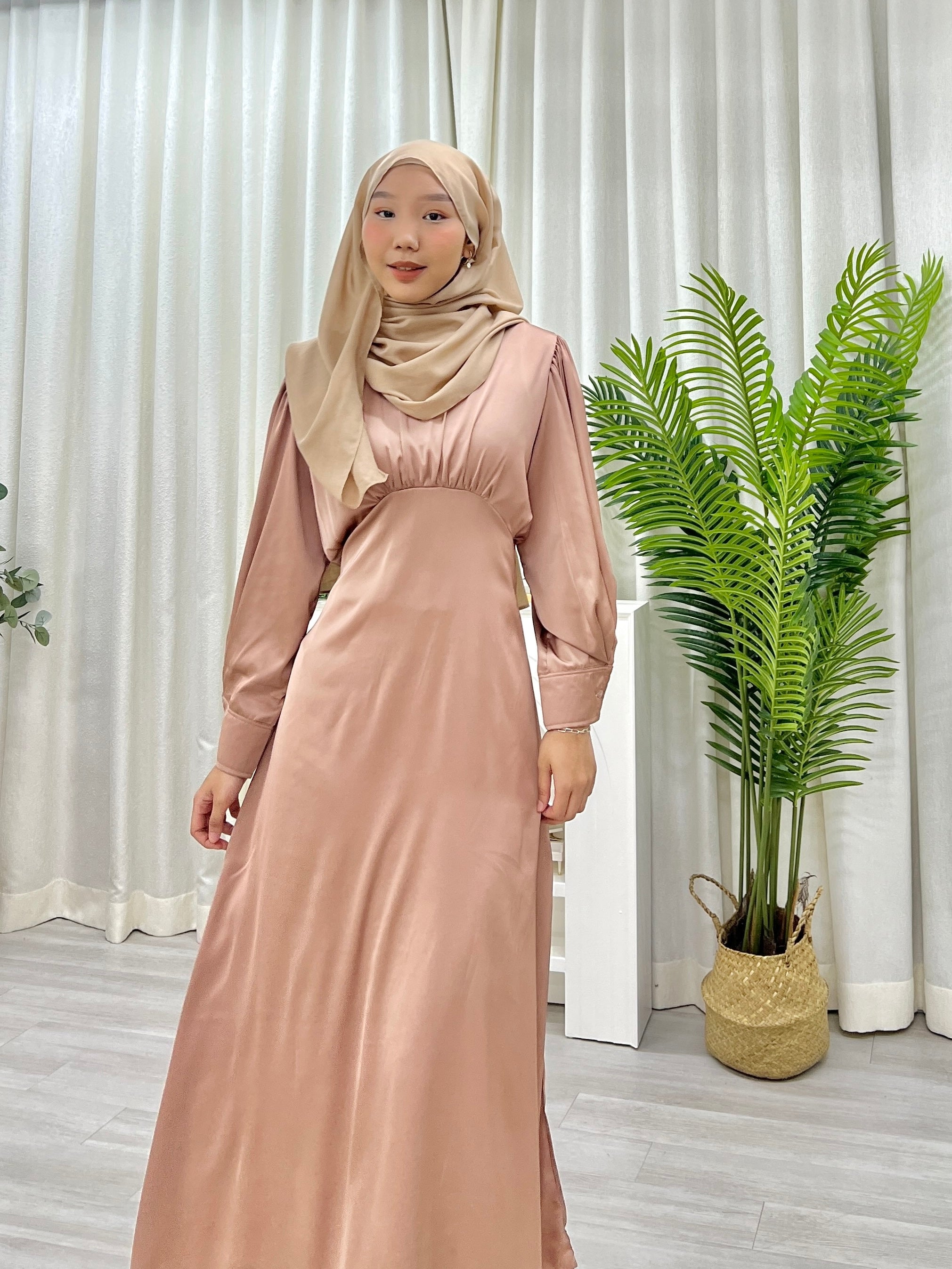 Satin Elegant A line Dress SEAD