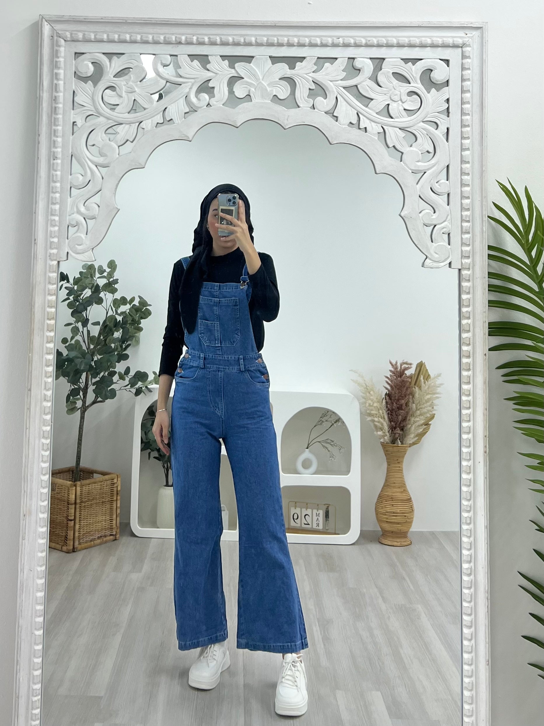 Denim Pinafore Overalls