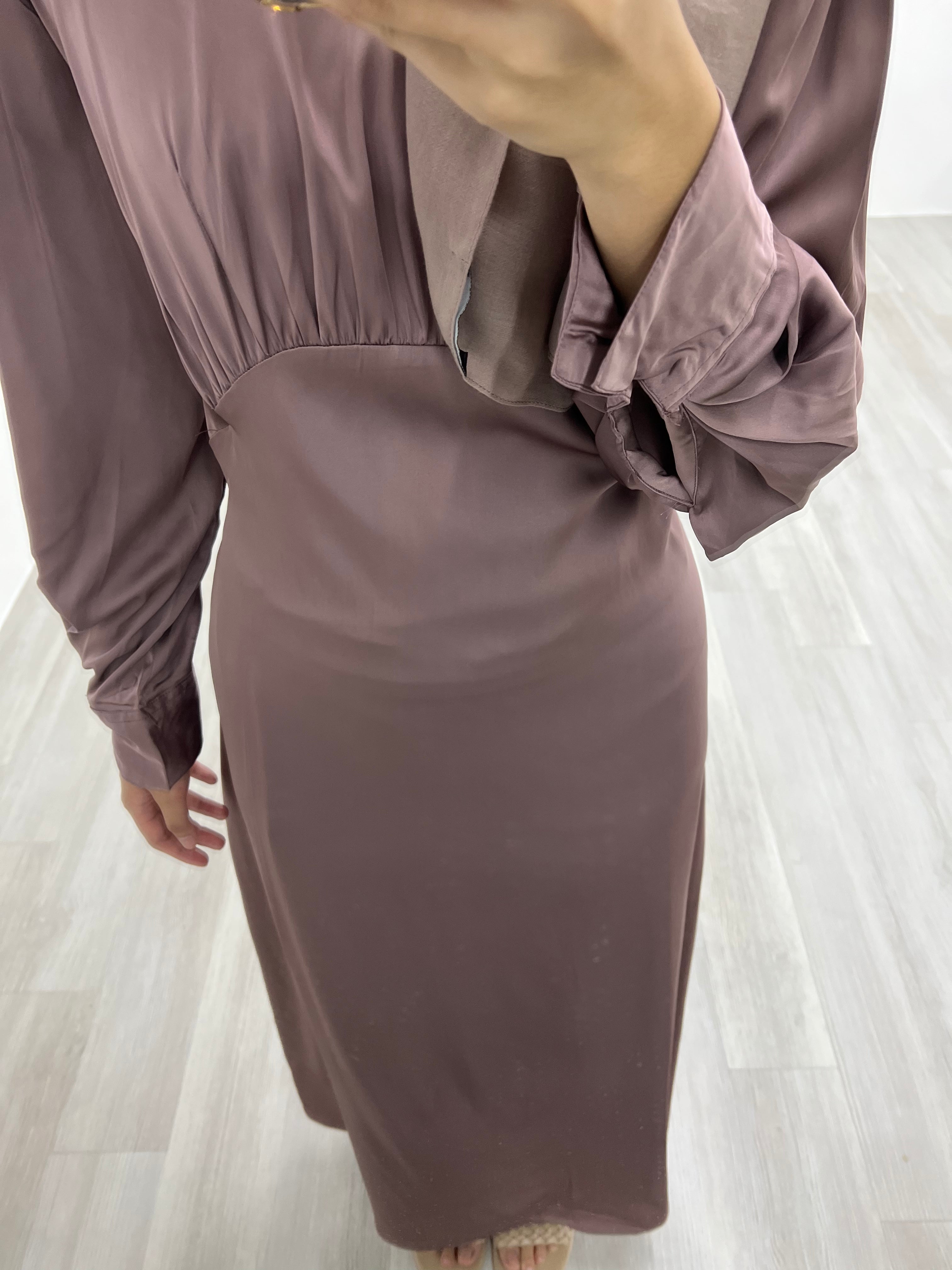 Satin Elegant A line Dress SEAD