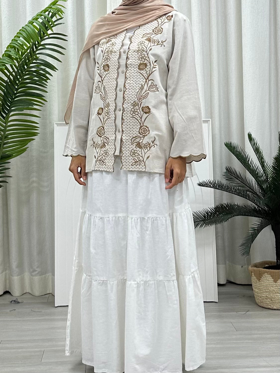 Floral Sulam Drift Top - Button