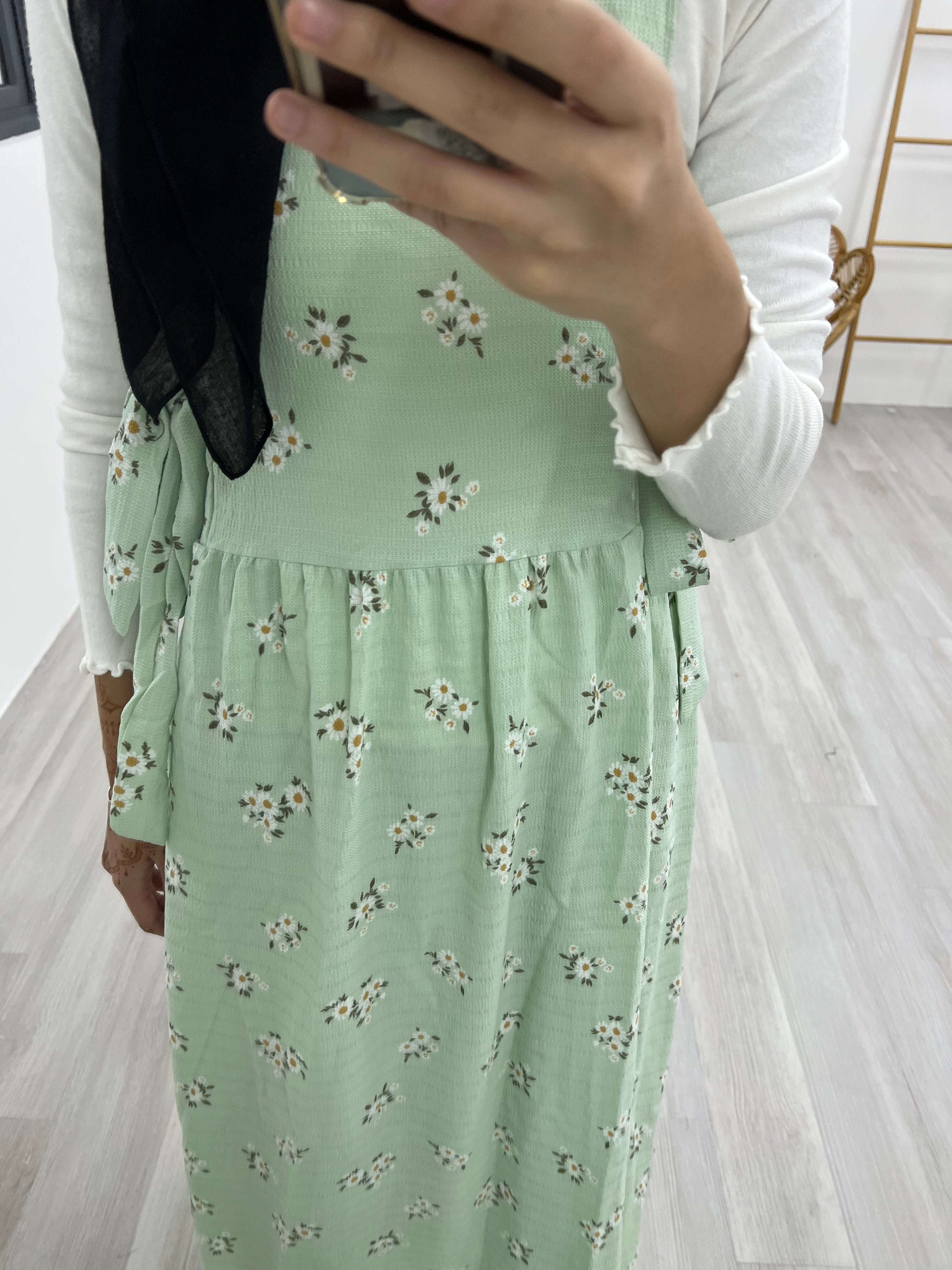 Sleeveless Side-Tie Daisy Dress