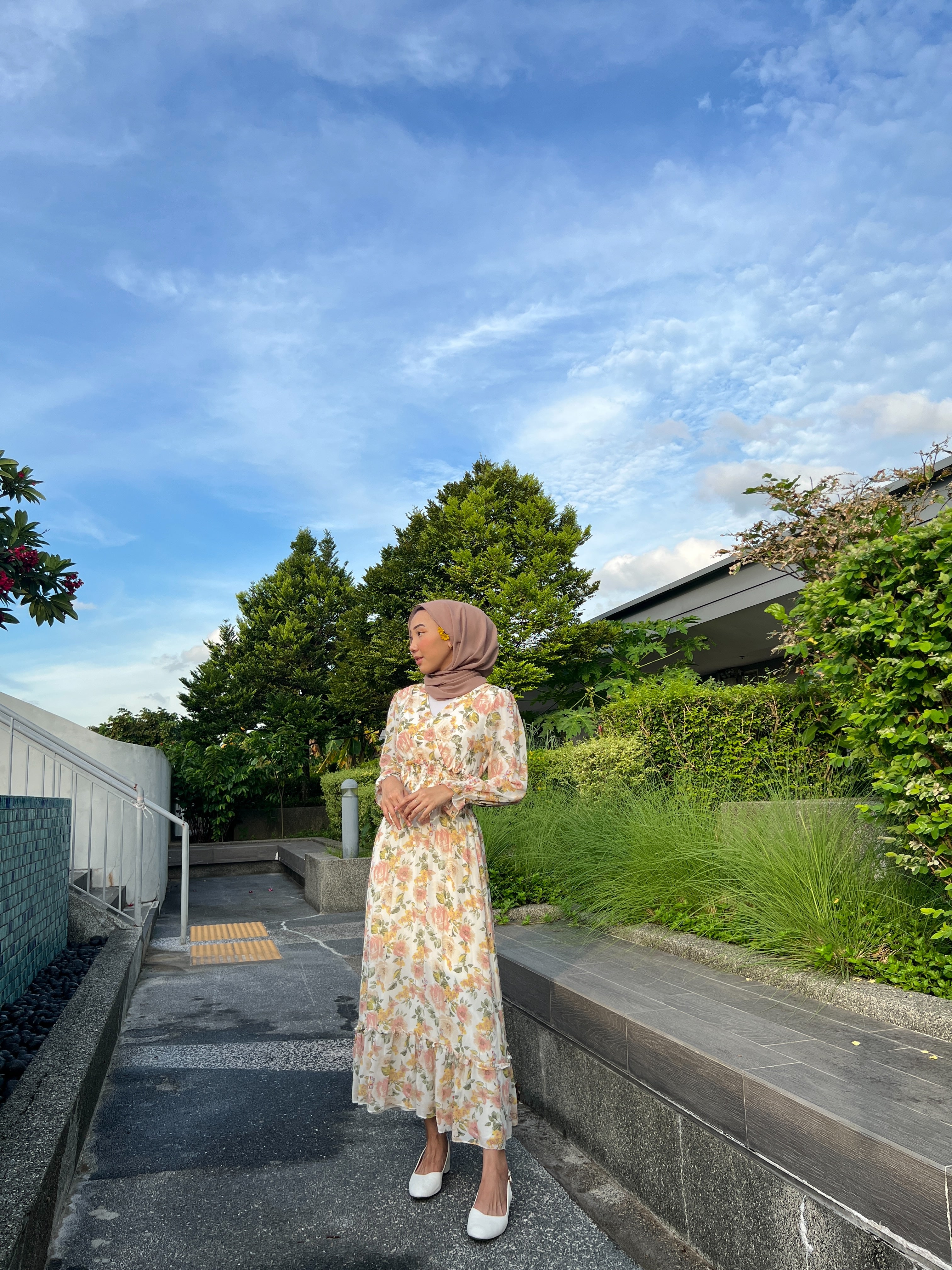 Floral Ruched Dress