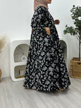 Load image into Gallery viewer, Printed Milkmaid Dress - Moon Flower