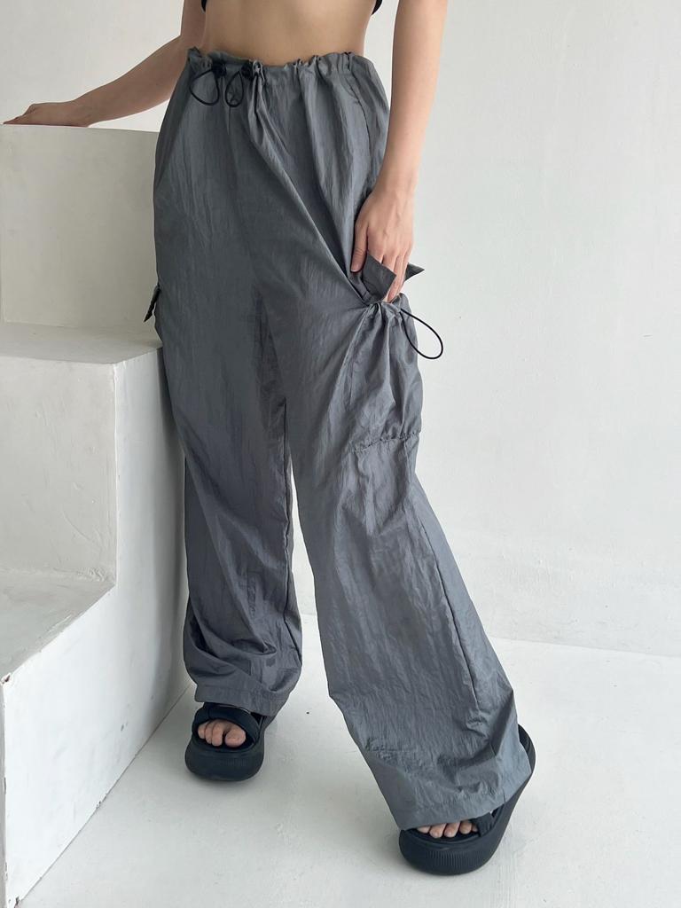 Drawstring Parachute Pants