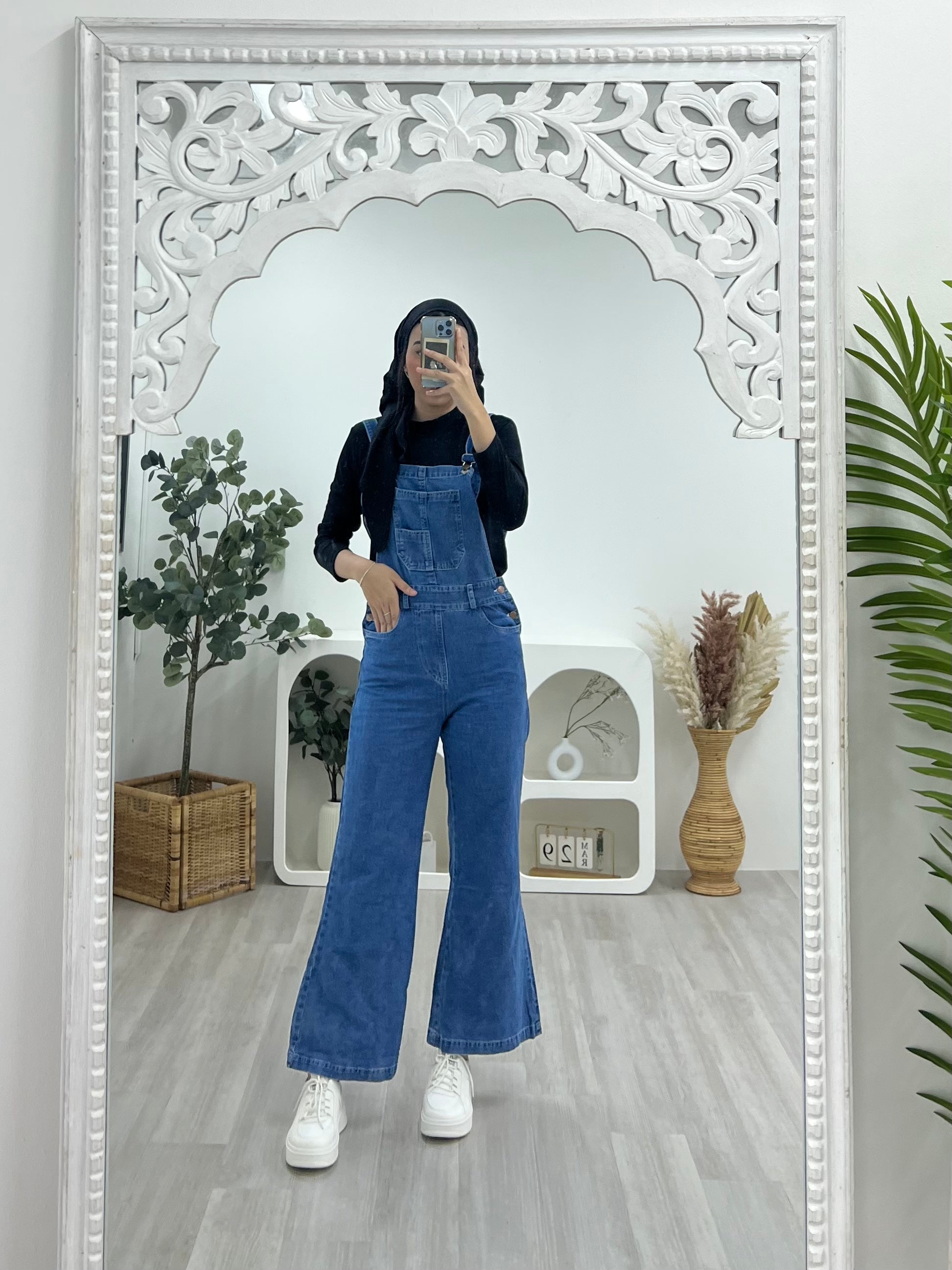 Denim Pinafore Overalls