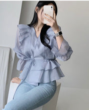 Load image into Gallery viewer, Chiffon Ruffle Top
