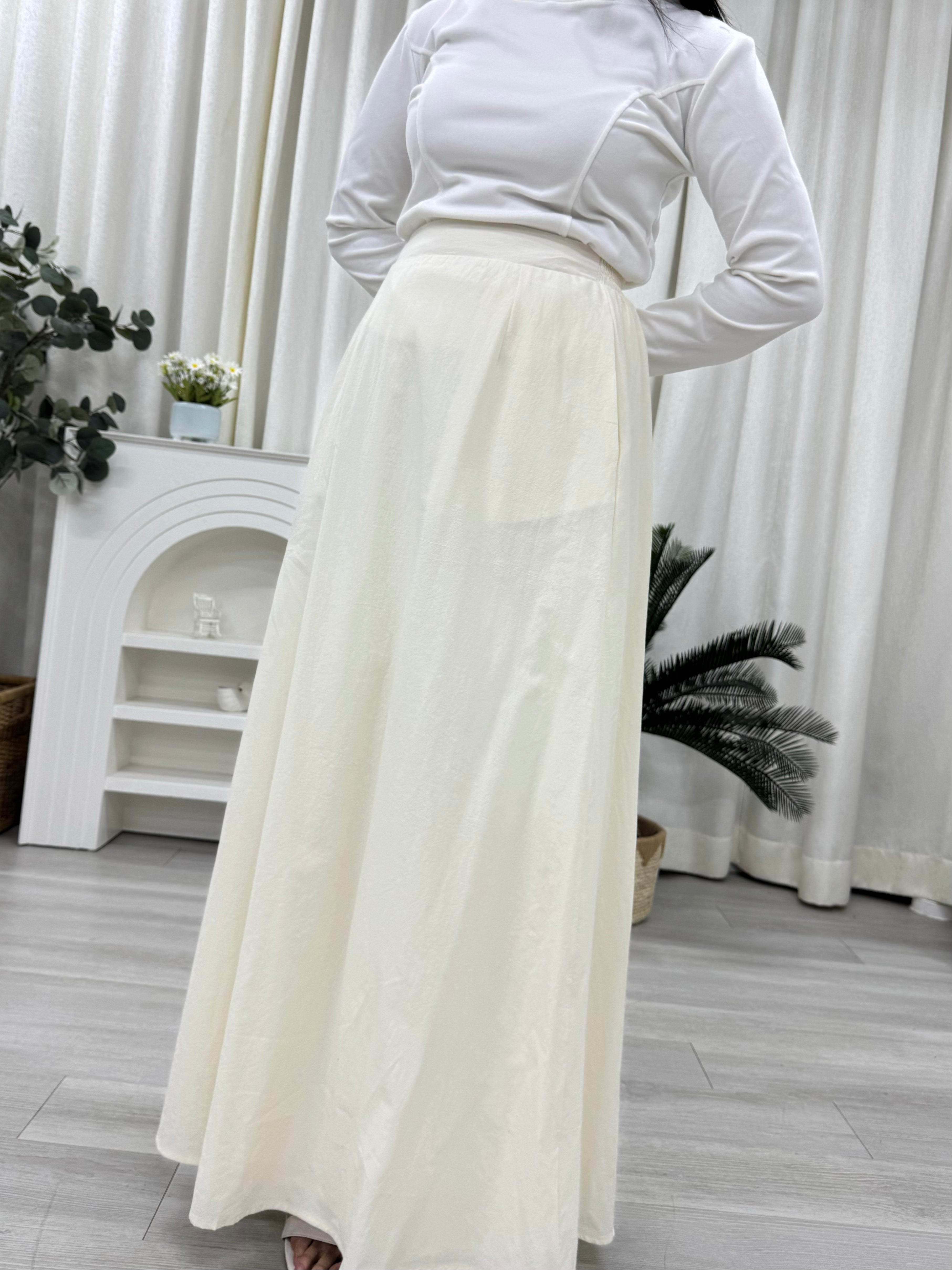 The A-line Crushed Cotton Skirt Edit