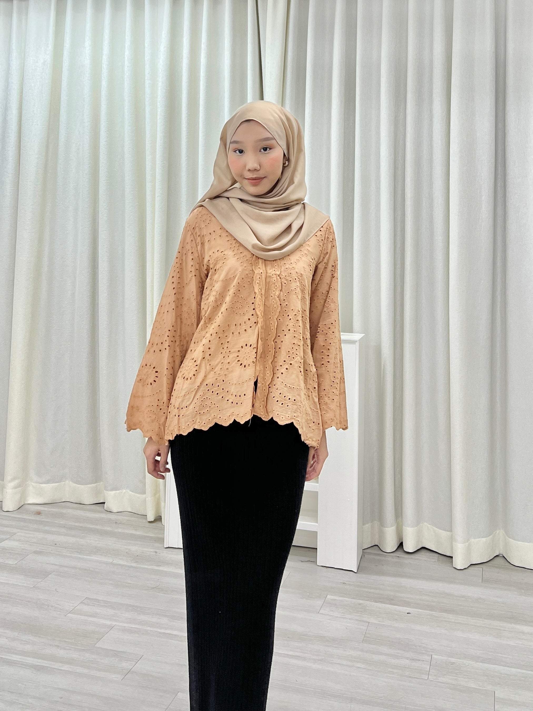 Zara Kebaya Eyelet Top