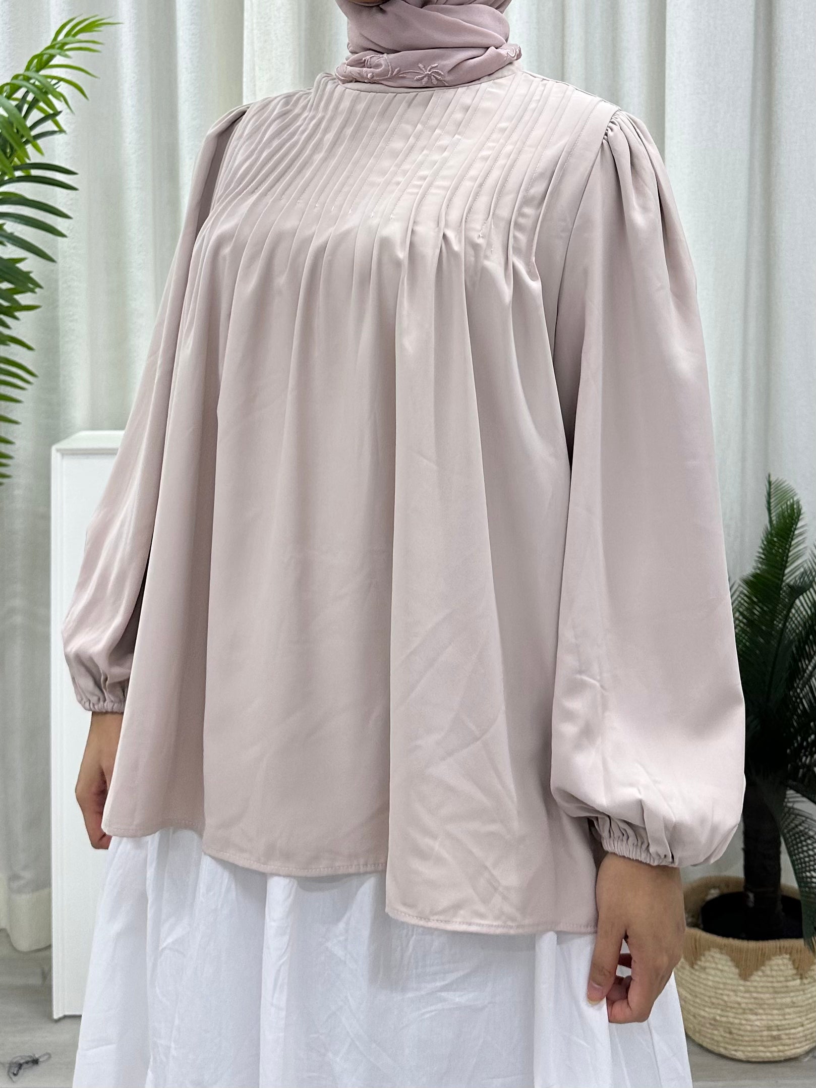 Rina Pleats Polyester Top Soft