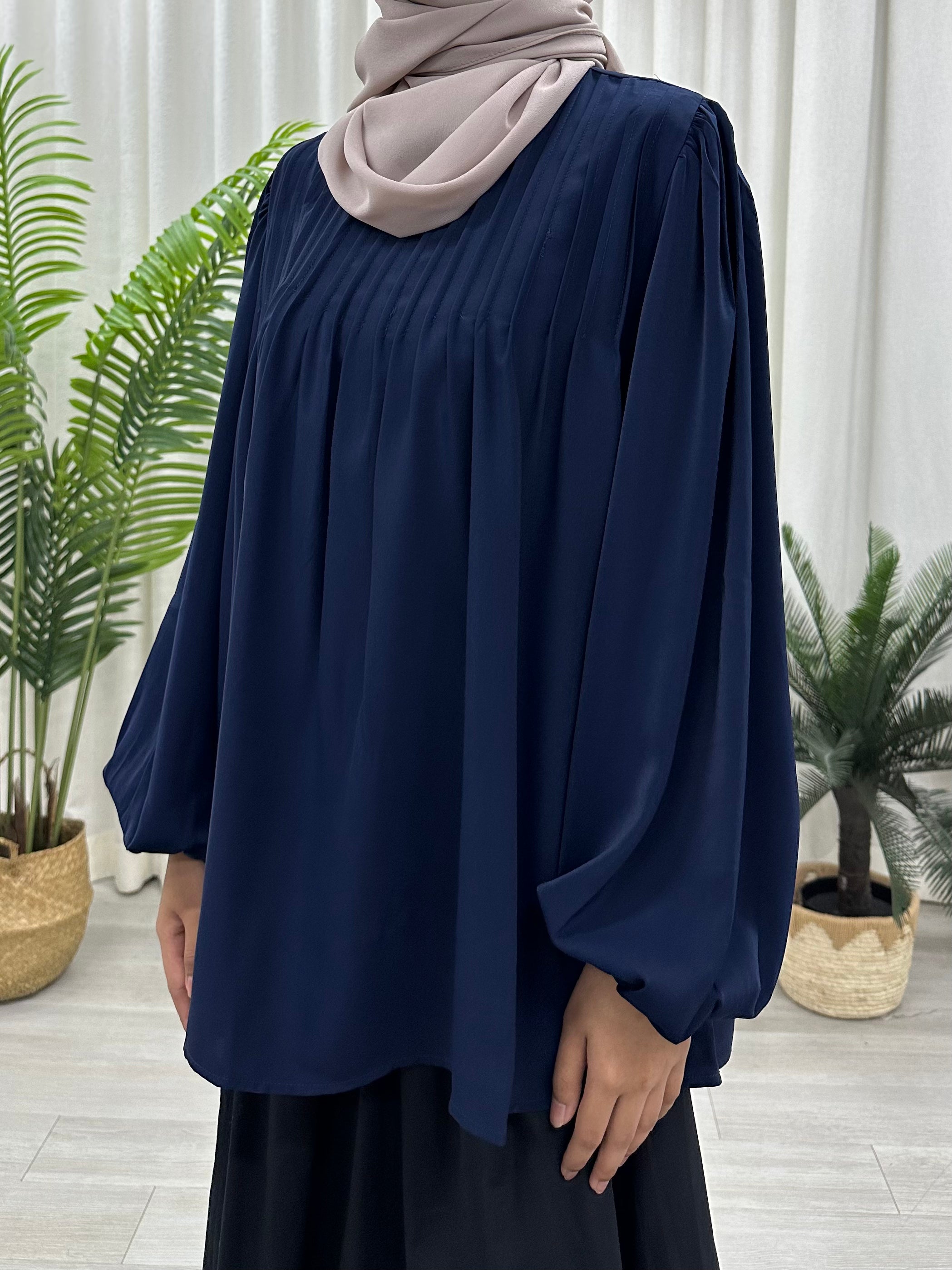 Rina Pleats Polyester Top Soft