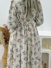 Load image into Gallery viewer, Printed Milkmaid Dress - Ivory Rose
