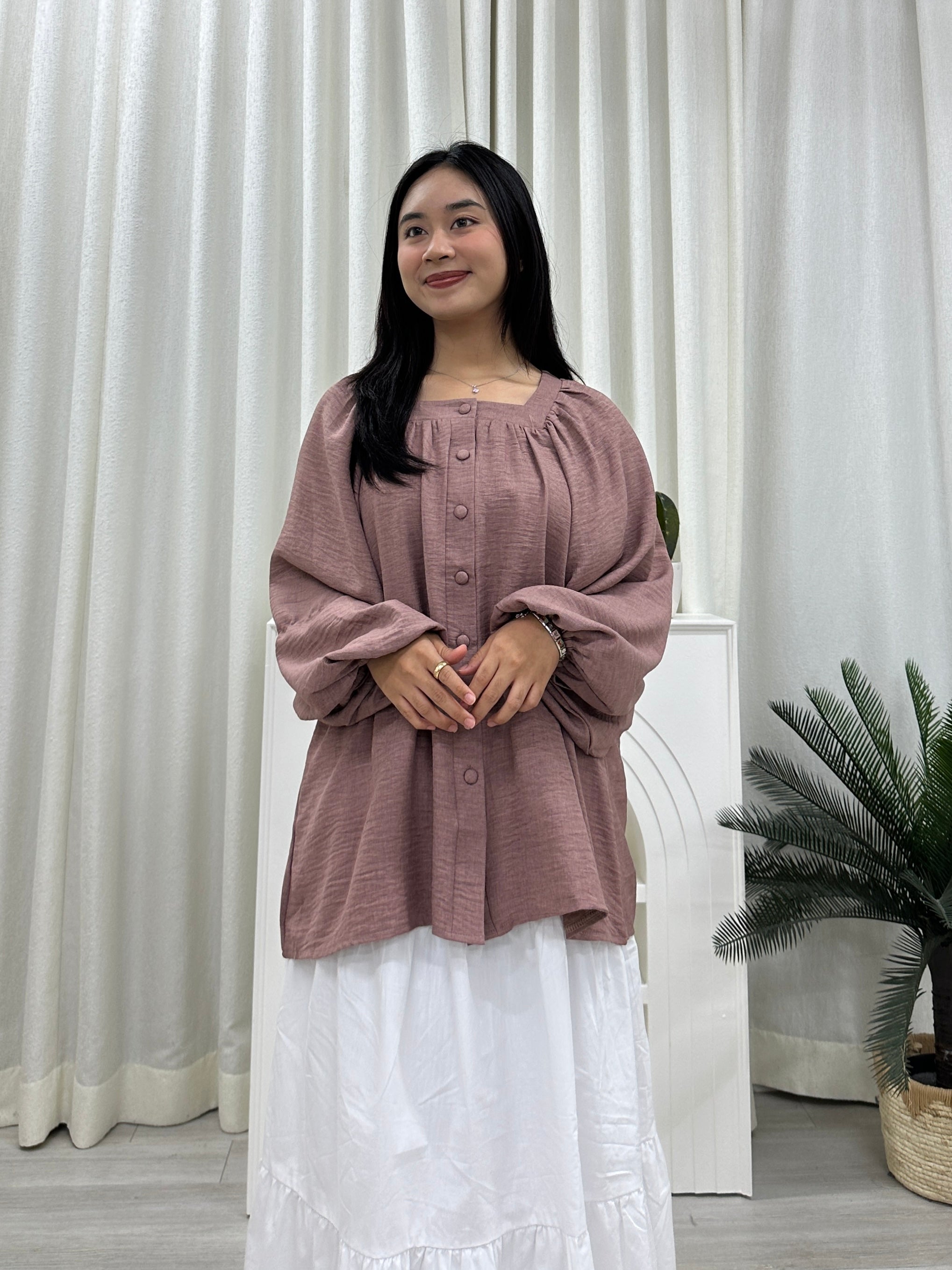 Thea Buttondown Plain Top