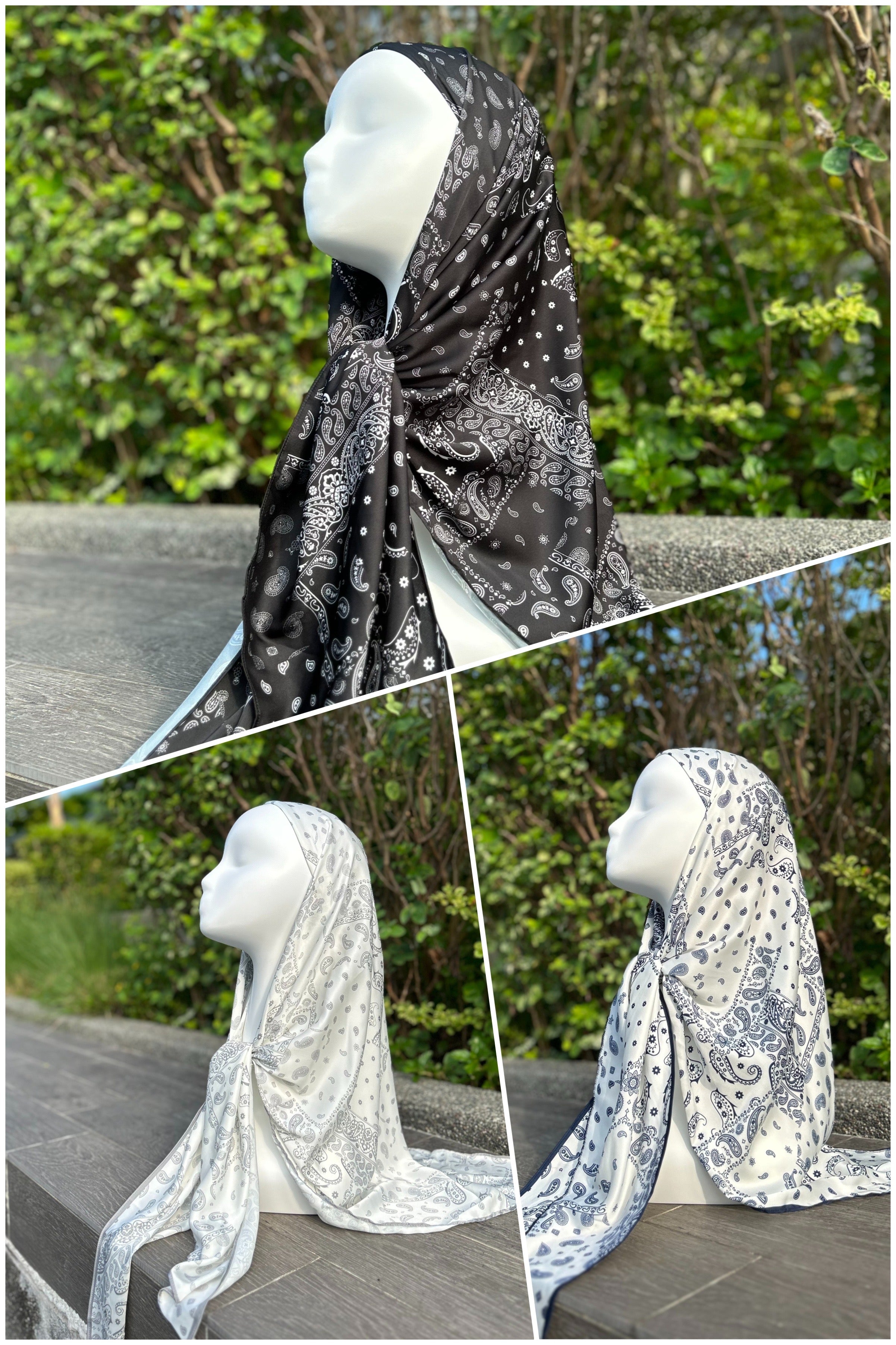 Triangle Satin Shawl - Bandana