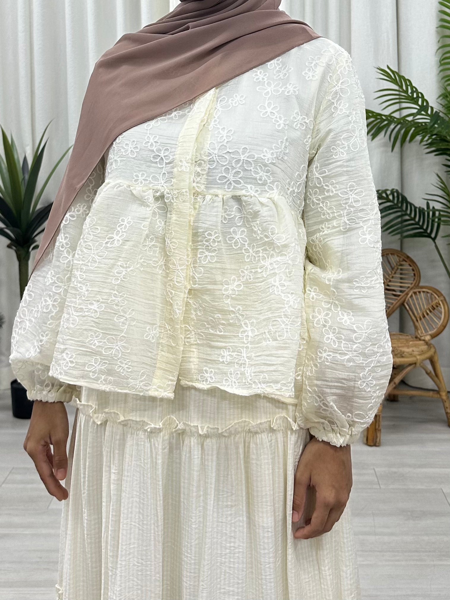 Rumi Embroidered Petals Top