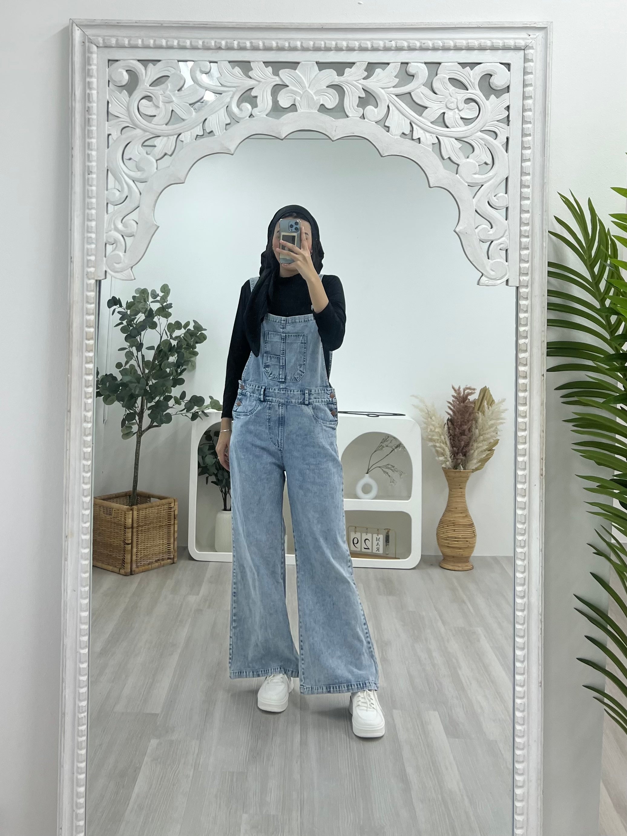 Denim Pinafore Overalls