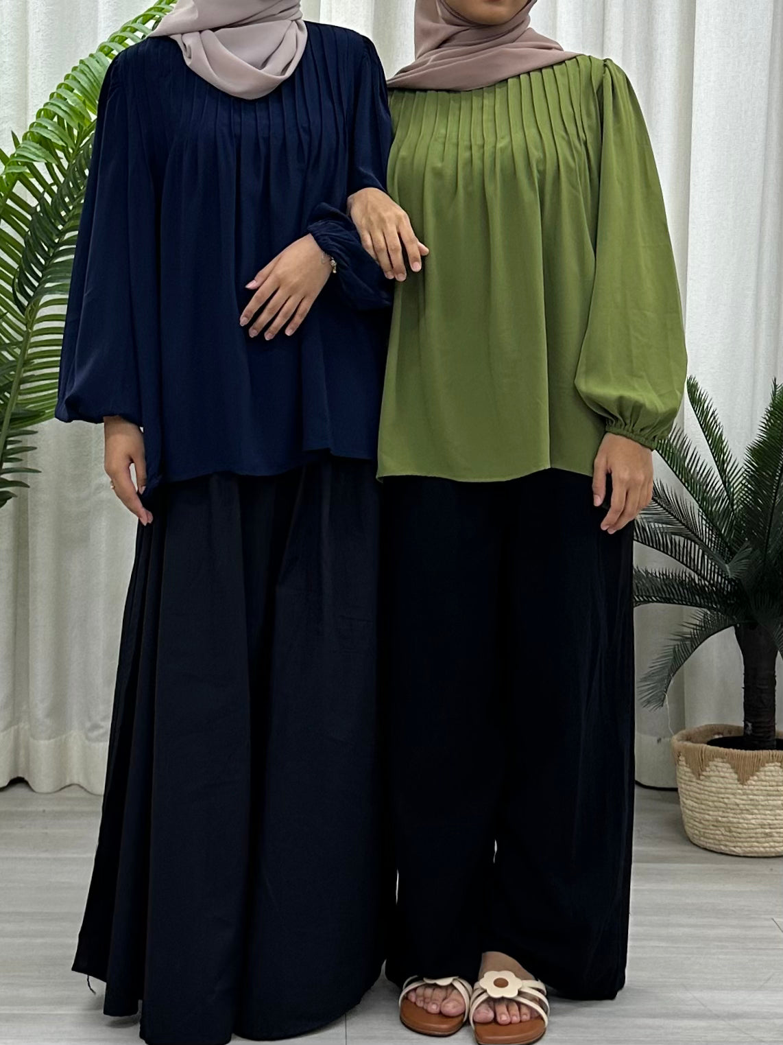 Rina Pleats Polyester Top Soft