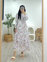 Load image into Gallery viewer, Drape Ruched Flora Spring Dress