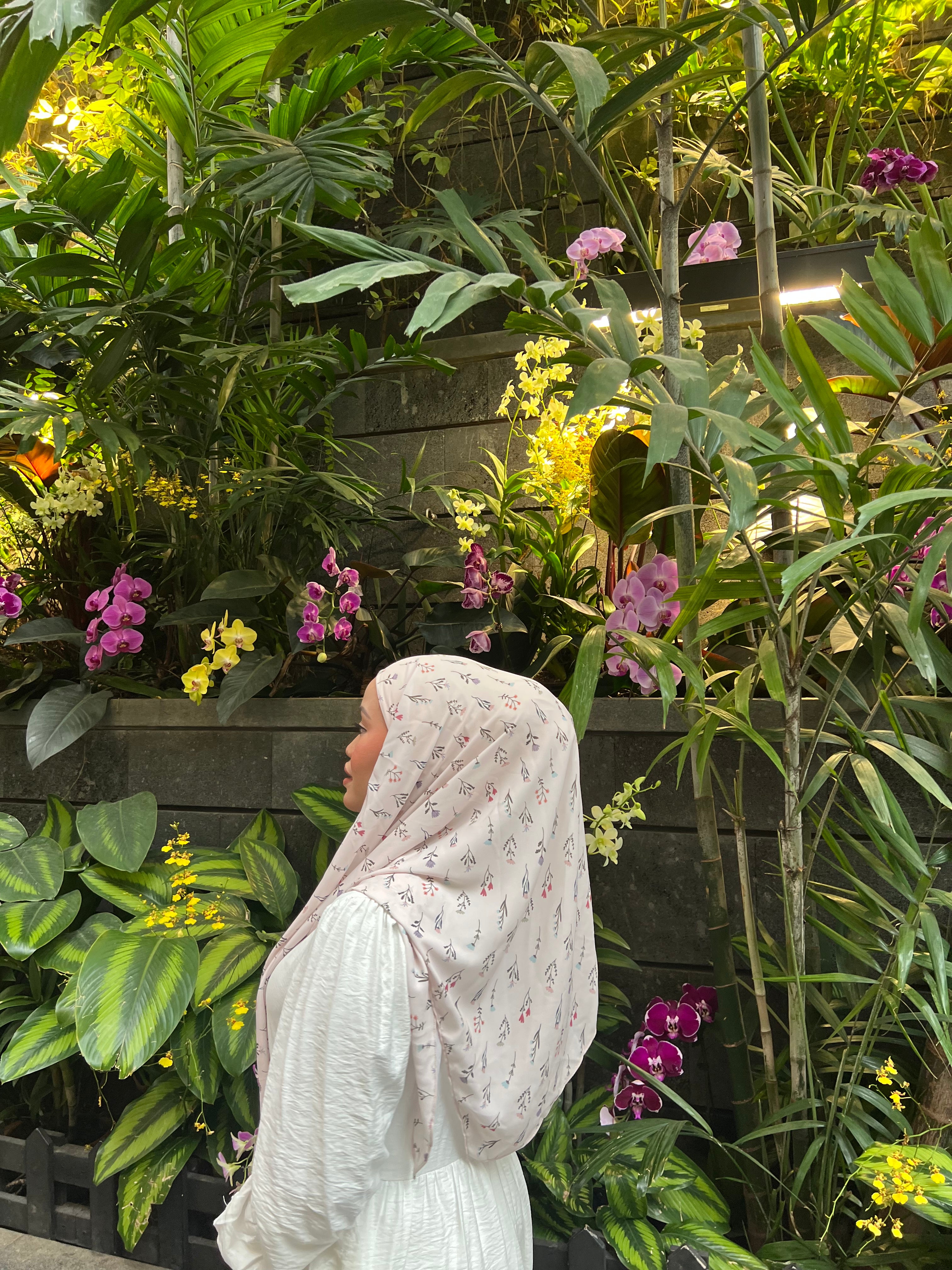 Triangle Korean Chiffon Shawl - Pinterest Floral