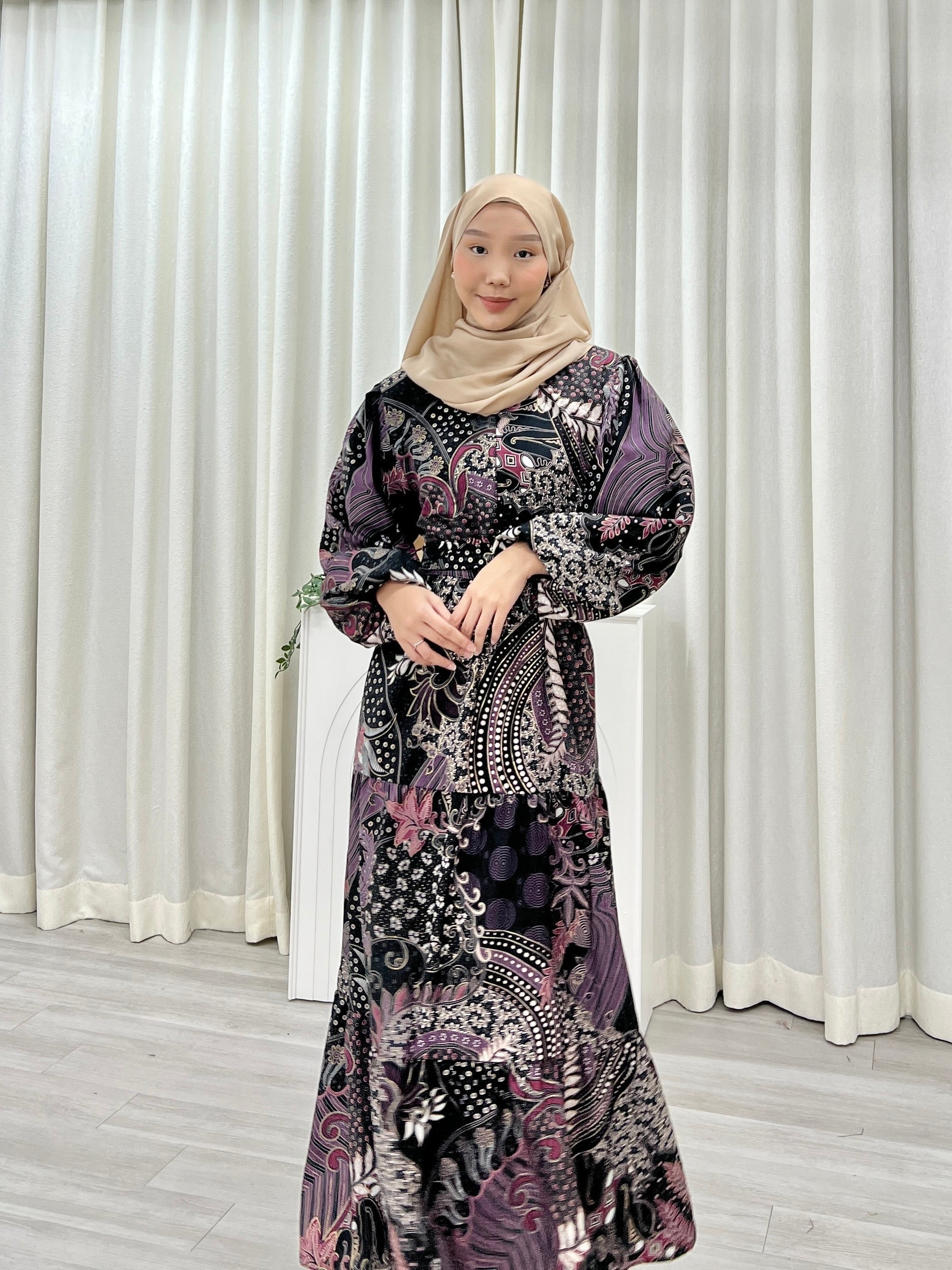 Batik Balloon Sleeve Dress - Murni