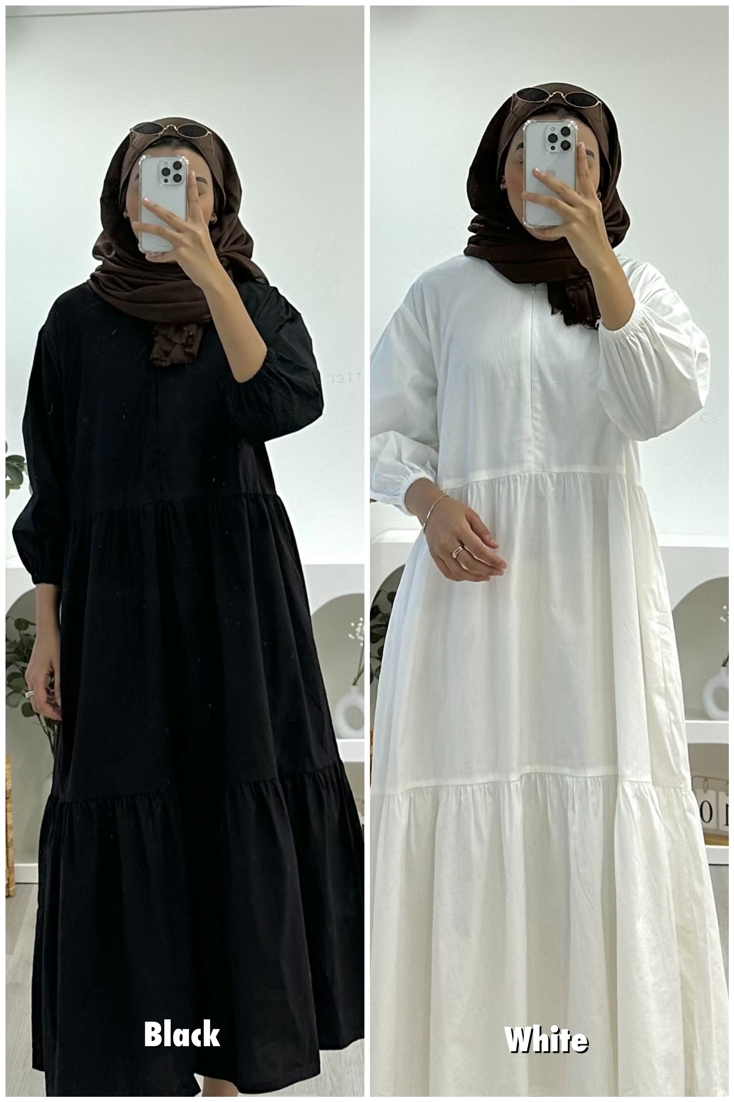 Plain Nursing Friendly Linen Dress