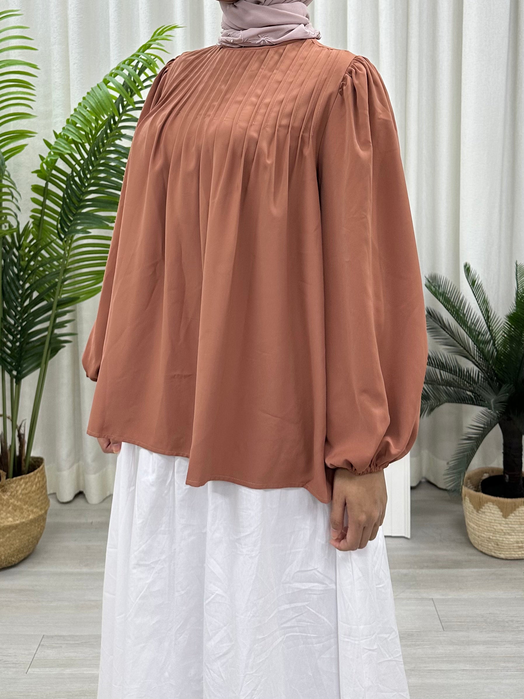 Rina Pleats Polyester Top Soft