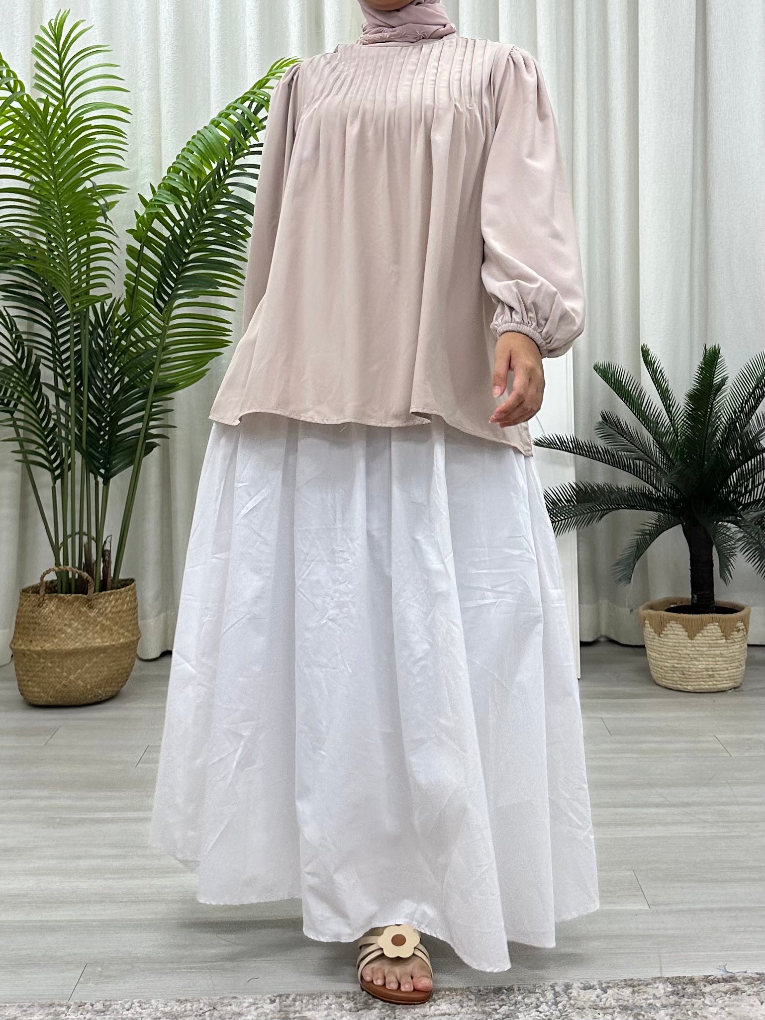 Rina Pleats Polyester Top Soft