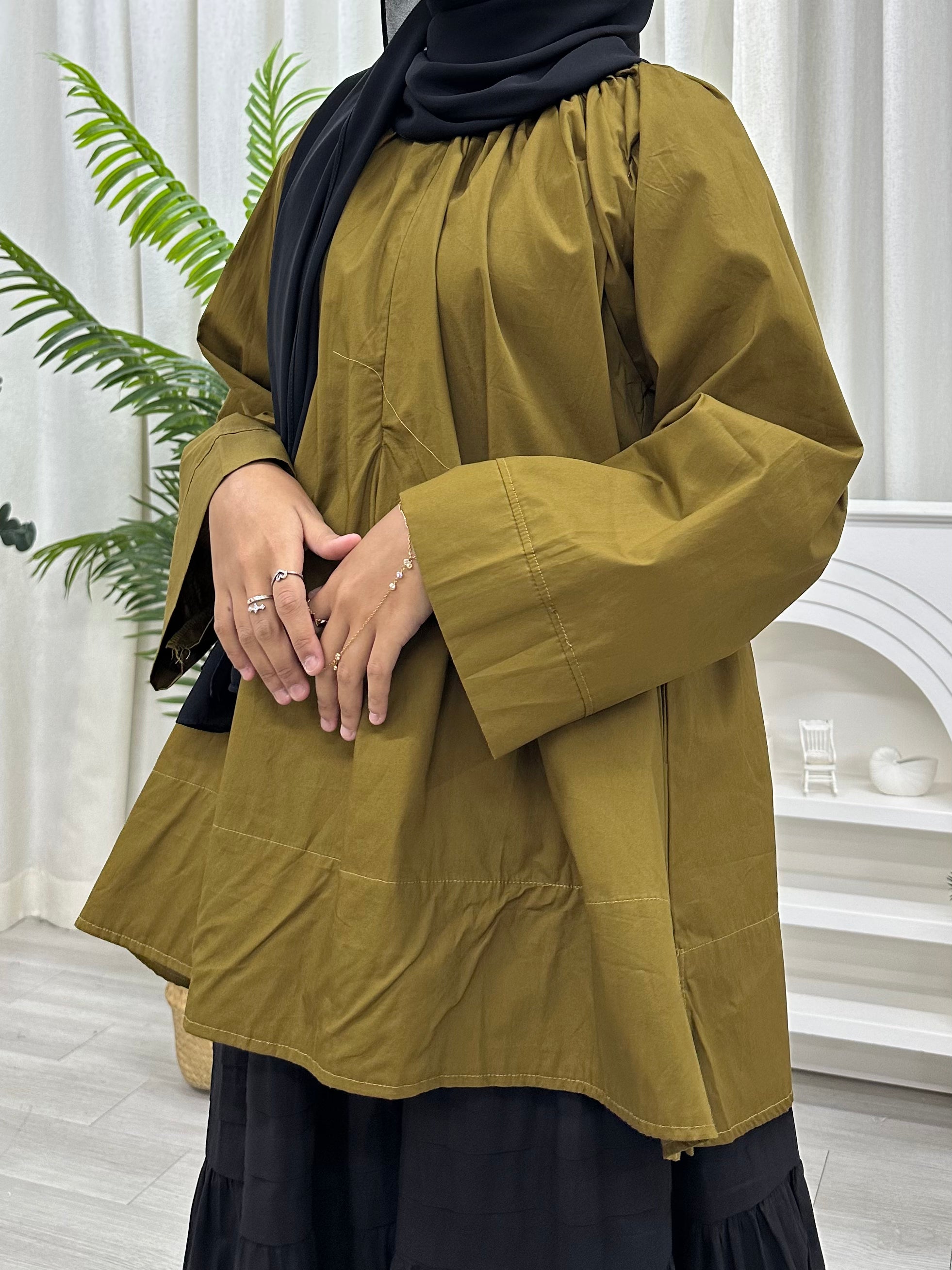 Plain Basic Wide Sleeve Top