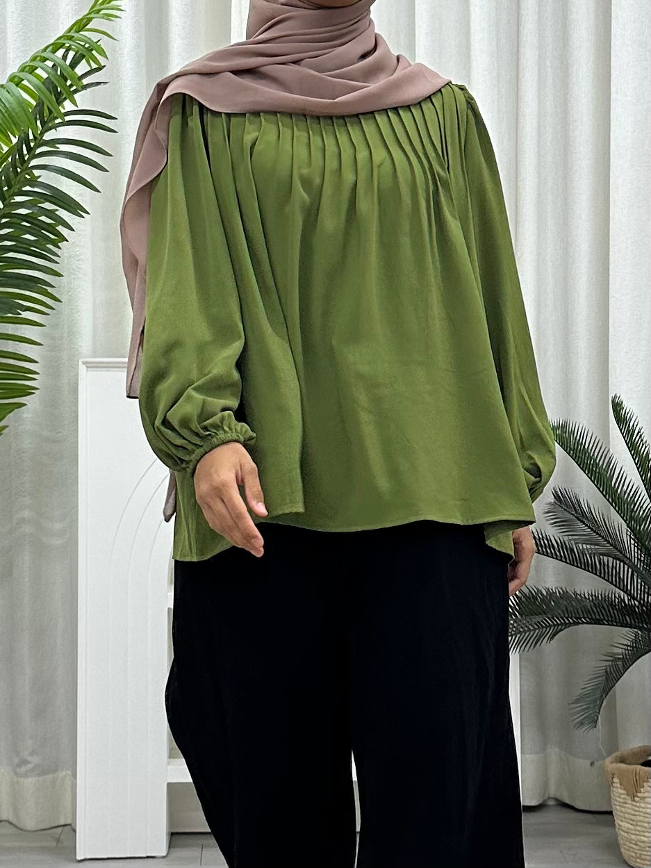 Rina Pleats Polyester Top Soft