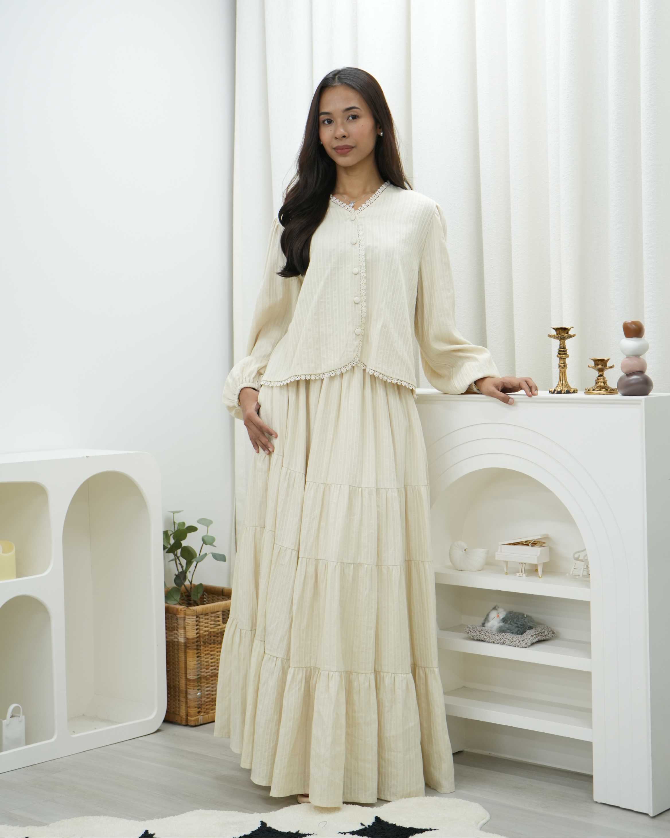 Solene Skirt set - Minimal Stripes