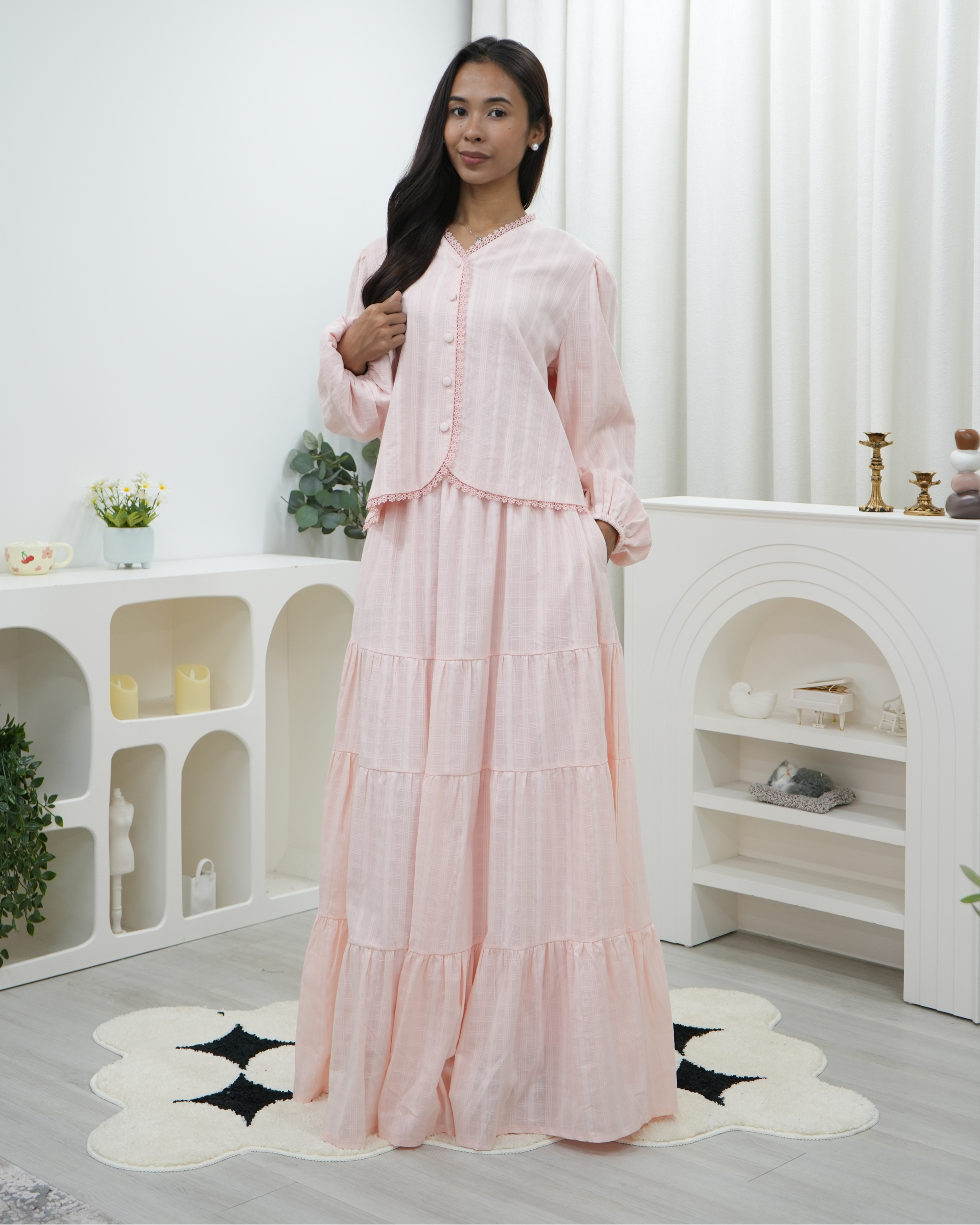 Solene Skirt set - Mono Plaid