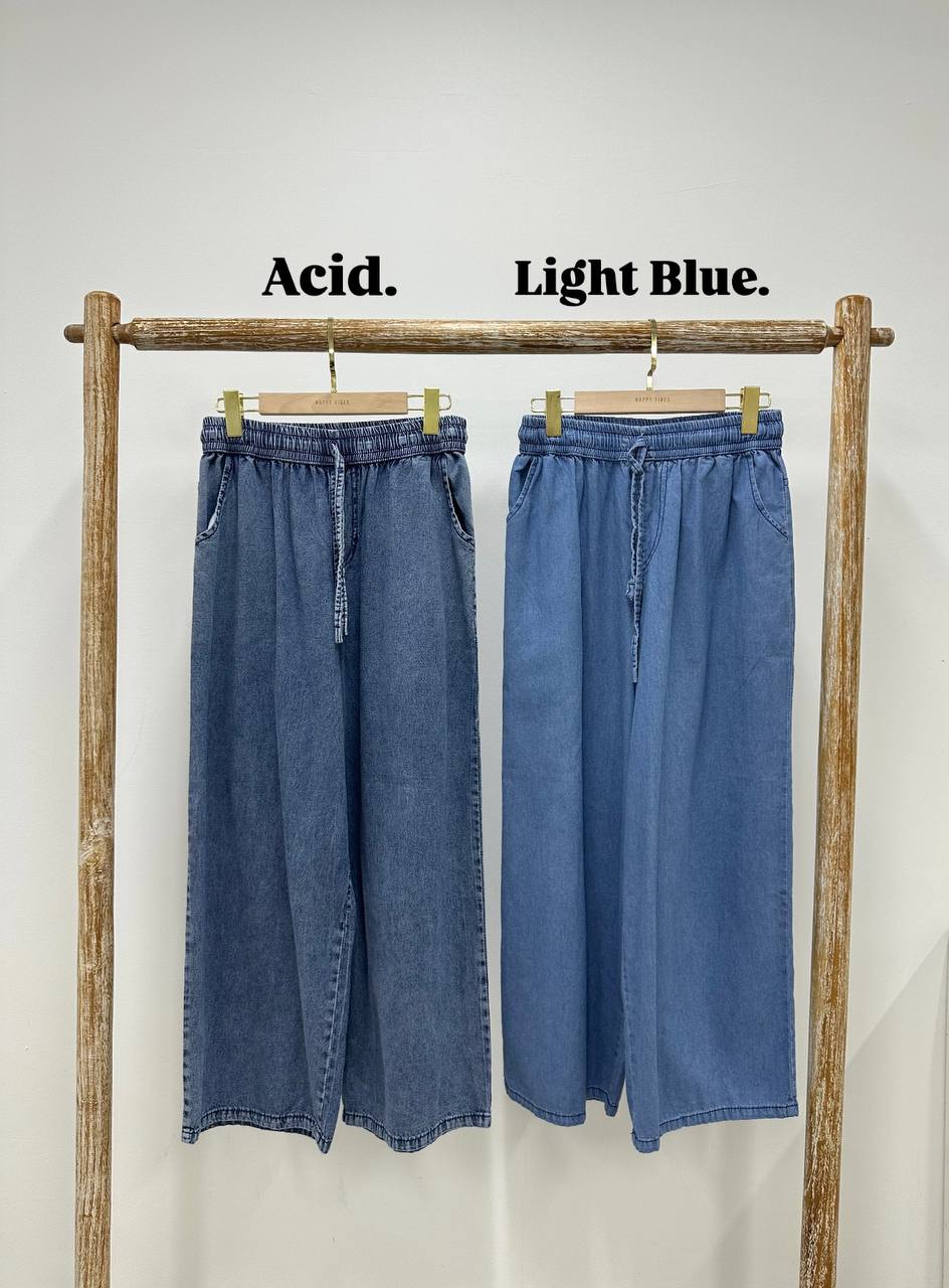 Denim Straight Pants Casual