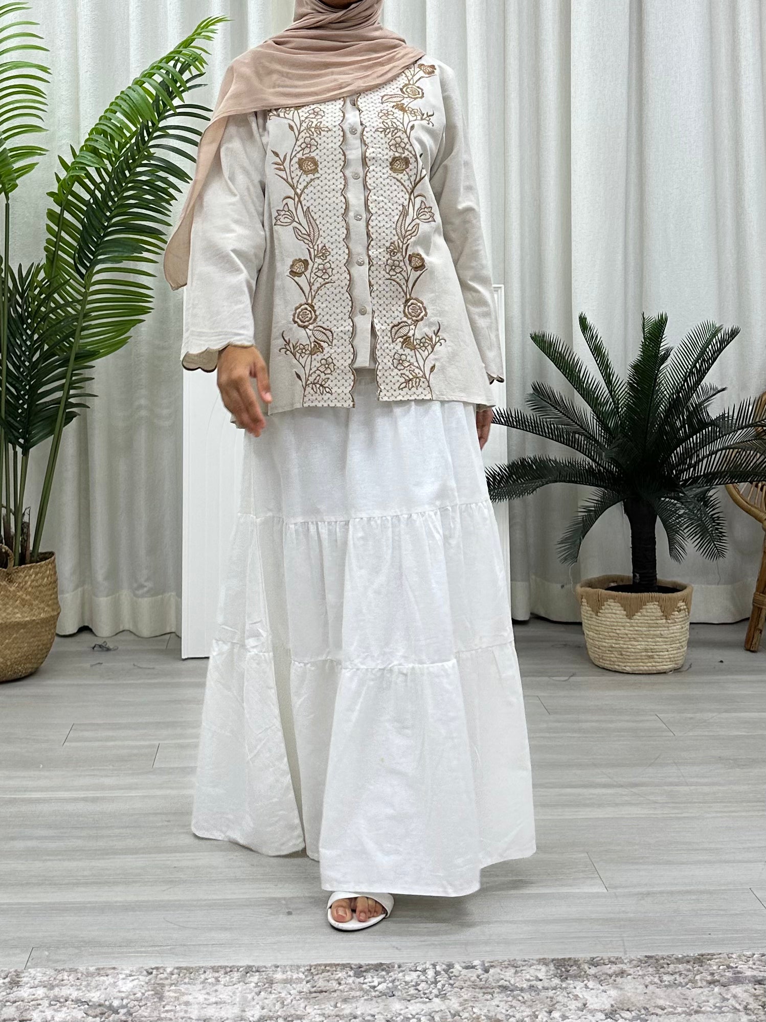 Floral Sulam Drift Top - Button