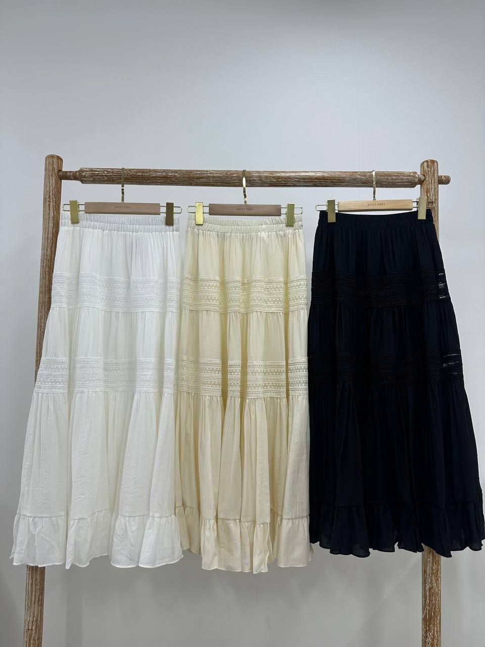 Elia Crinkle Lace Tiered Skirt