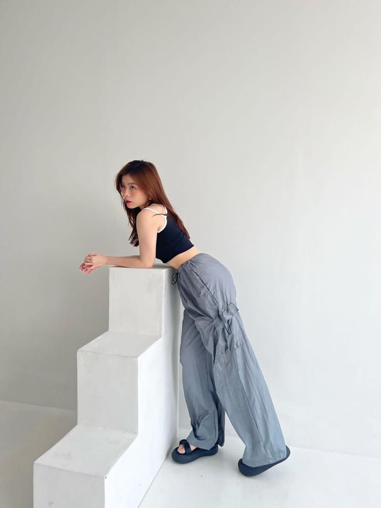 Drawstring Parachute Pants