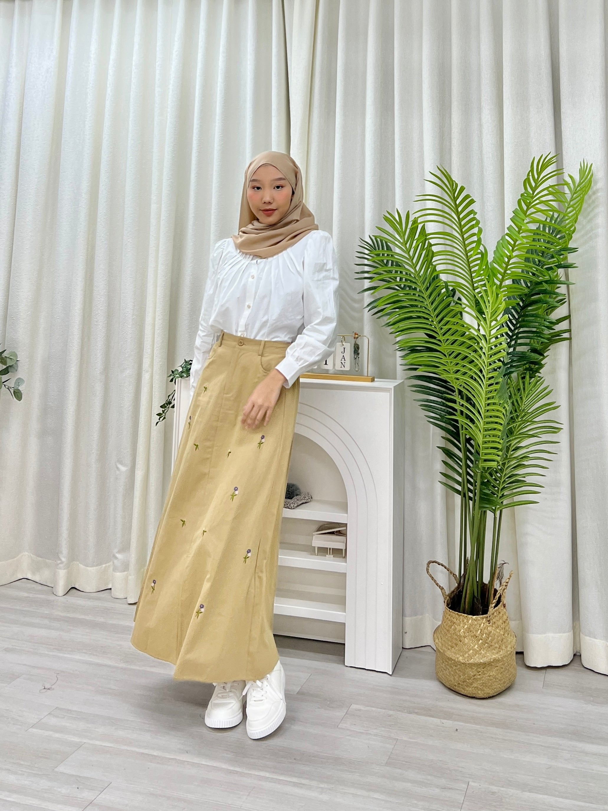 Pastel Garden Cotton Skirt