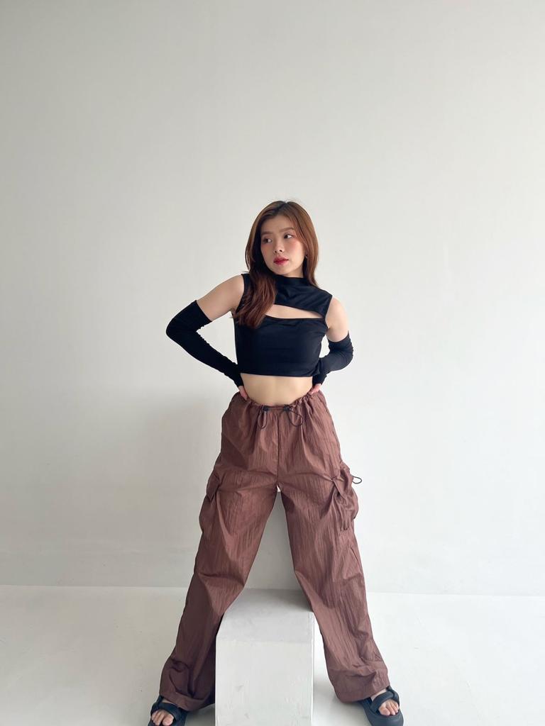 Drawstring Parachute Pants