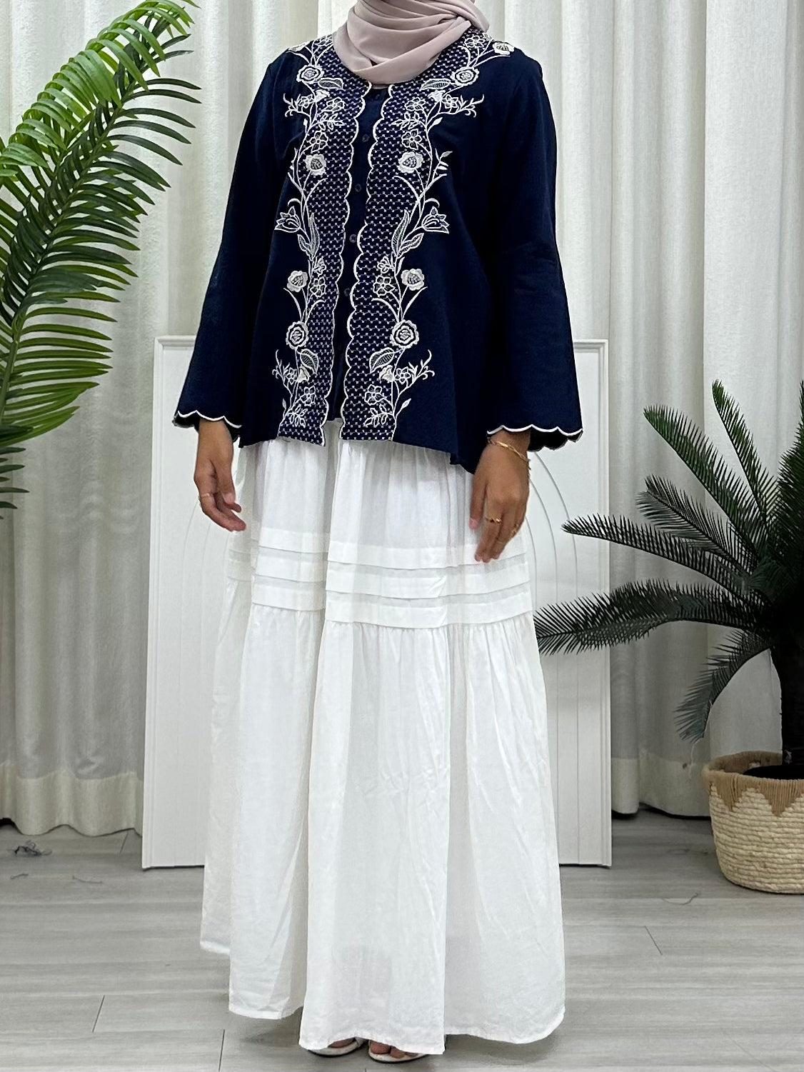 Floral Sulam Drift Top - Button